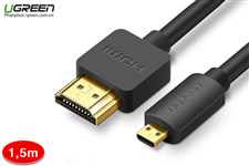 Cáp Micro HDMI to HDMI 1,5M chuẩn A chính hãng Ugreen UG-30102