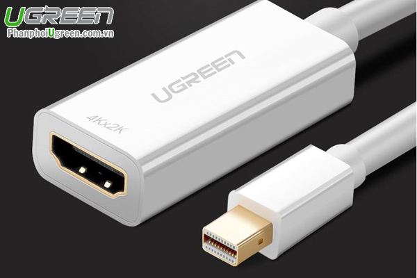 Cáp Mini Displayport/ Thunderbolt to HDMI ( âm ) hỗ trợ 3D, 4K chính hãng Ugreen 40360