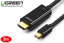 Cáp Mini Displayport to HDMI Ugreen 10455 dài 3m hỗ trợ 4K2K cao cấp