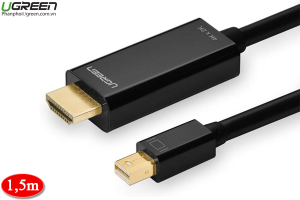 Cáp Mini Displayport to HDMI Ugreen 20848 dài 1,5m hỗ trợ 4K2K chính hãng