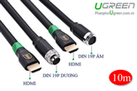 Cáp nối HDMI 10M UGREEN HD125 -10287-giải pháp hoàn hảo đi ngầm cáp cho công trình , dự án của bạn