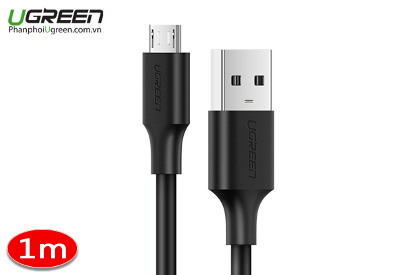 Cáp sạc micro USB dài 1m màu đen chính hãng Ugreen 60136