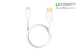 Cáp USB 2.0 AM to Micro USB 0.5M UGREEN US125 UG-10847 (trắng)