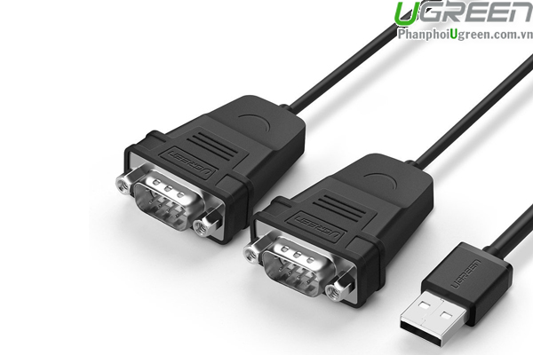 Cáp USB to 2 RS232 (Com) chính hãng Ugreen 30769