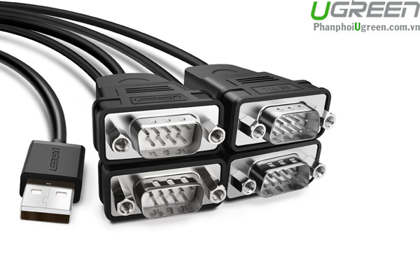Cáp USB to RS232 ra 4 cổng chính hãng Ugreen 30770