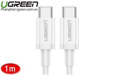 Cáp USB Type C to USB Type C Ugreen 60518 dài 1m kết nối sạc, truyền dữ liệu
