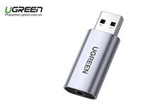 Card sound USB 2.0 to 3.5mm TRRS Mic & Loa Ugreen 80864 chính hãng (Vỏ nhôm)