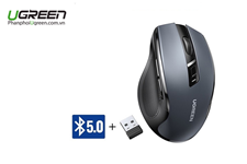 Chuột Không dây 2.4G & Bluetooth Ugreen 15508 Silent Click 4000 DPI chính hãng
