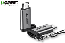 Đầu chuyển đổi Micro USB to USB Type C Ugreen 50590 vỏ nhôm cao cấp
