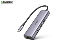 Hub USB Type C to HDMI, 2 USB 3.0, Lan Gigabit, đọc thẻ SD/TF Ugreen 20954