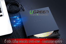 Ổ đĩa gắn ngoài DVD-RW chính hãng Ugreen 40576 , kết nối USB 2.0
