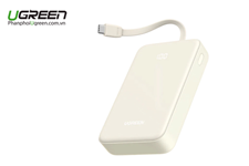 Pin sạc dự phòng 20000mAh 20W Ugreen 35340 Cáp USB-C tích hợp chính hãng