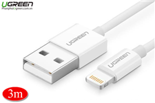 Ugreen 20730 - Dây USB lightning dài 2m có chip MFI chính hãng