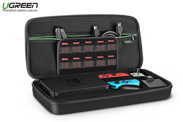 Ugreen 50276 - Túi chống sốc cầm tay bảo vệ ổ cứng, bộ điều khiển Nintendo Switch, dây cáp sạc