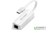 USB 2.0 To LAN 10/100Mbps tốc độ cao Chính hãng Ugreen 20268